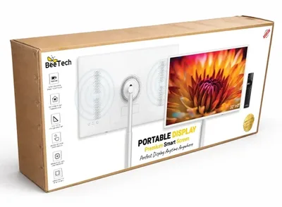 מסך חכם נייד עם גלגלים 32" BeeTech Portable